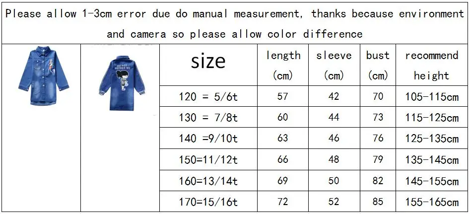 Джинсы для девочек куртки весенние джинсы пальто для девочек джинсовые куртки с рисунком Детская Верхняя одежда Детская осенняя одежда подросток Длинный плащ Топ