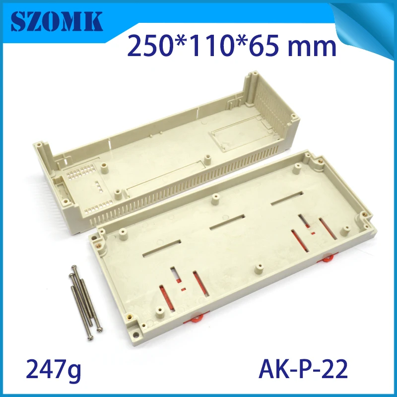 Пластиковый ПЛК контроллер szomk 250*110*65 мм индивидуальный пластиковый корпус din