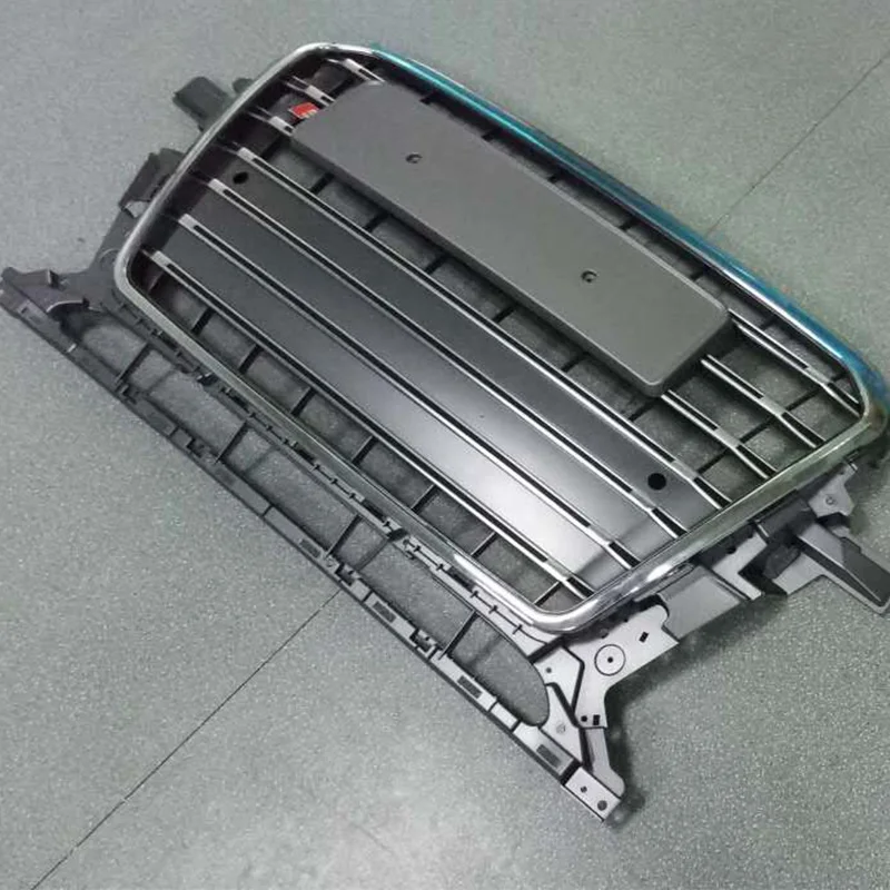 

Q5 SQ5 Style Chrome Frame Gray Front Bumper Mesh Grill Grille For Audi Q5 2012-2016