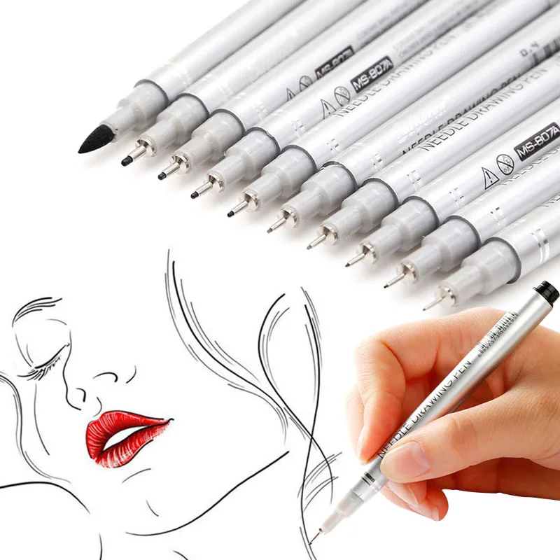 Набор фломастеров Pigma Micron игла водостойкий крючок для рисования ручка на водной