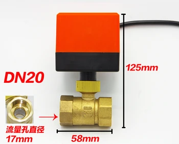 

G3/4" DN20 electric actuator valve AC24V Electric Ball Valve Brass Motorized Ball Valve Switch type electric two-way valves
