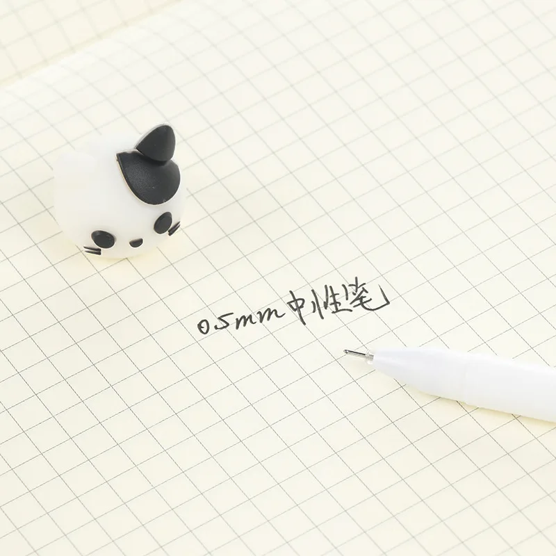 8 шт/лот гелевые ручки Kawaii cat footprint для письма, милые черные чернила, ручка для подписи, офисные школьные принадлежности, canetas lapices