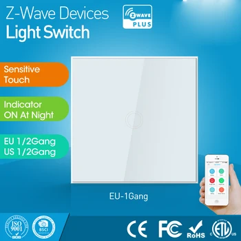 

EU Version One Gang z-wave Wall Light Switch Sensor Smart Home Z wave Operating mode touch-sensitive