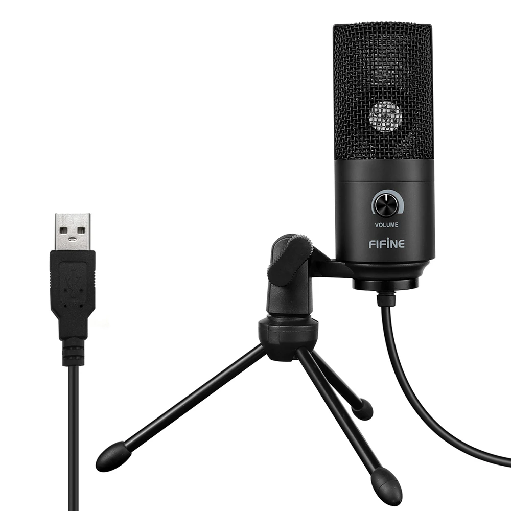 FIFINE K669 USB Wired Microphone with Recording Function for Computer