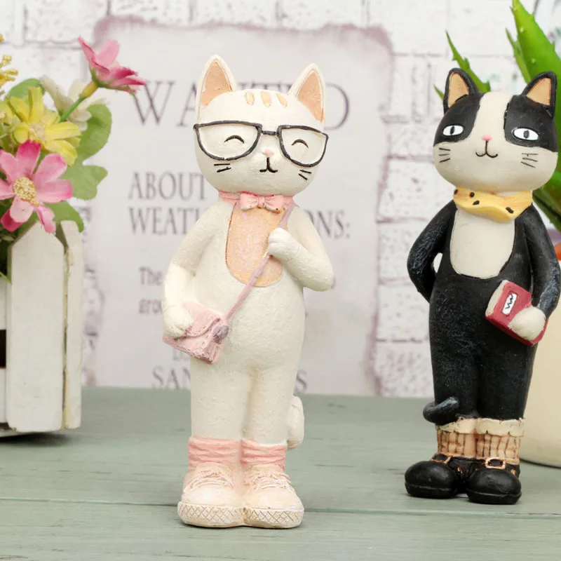 Zakka домашний декор кошка копилка фигурки настольный металлический самолет