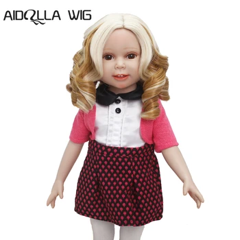 

Custom Hand Made Ombre Color Small Curls Doll Wig for AG 18" American Dolls Wholesale Factory Price