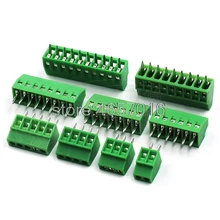 10 pces kf128 8 pólos/8 pinos 2.54mm pitch pcb montagem parafuso bloco terminal conector-ajustes pcbs!