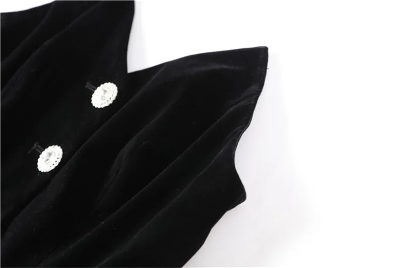Осень лето женские сексуальные алмазные черные бархатные Топы X506