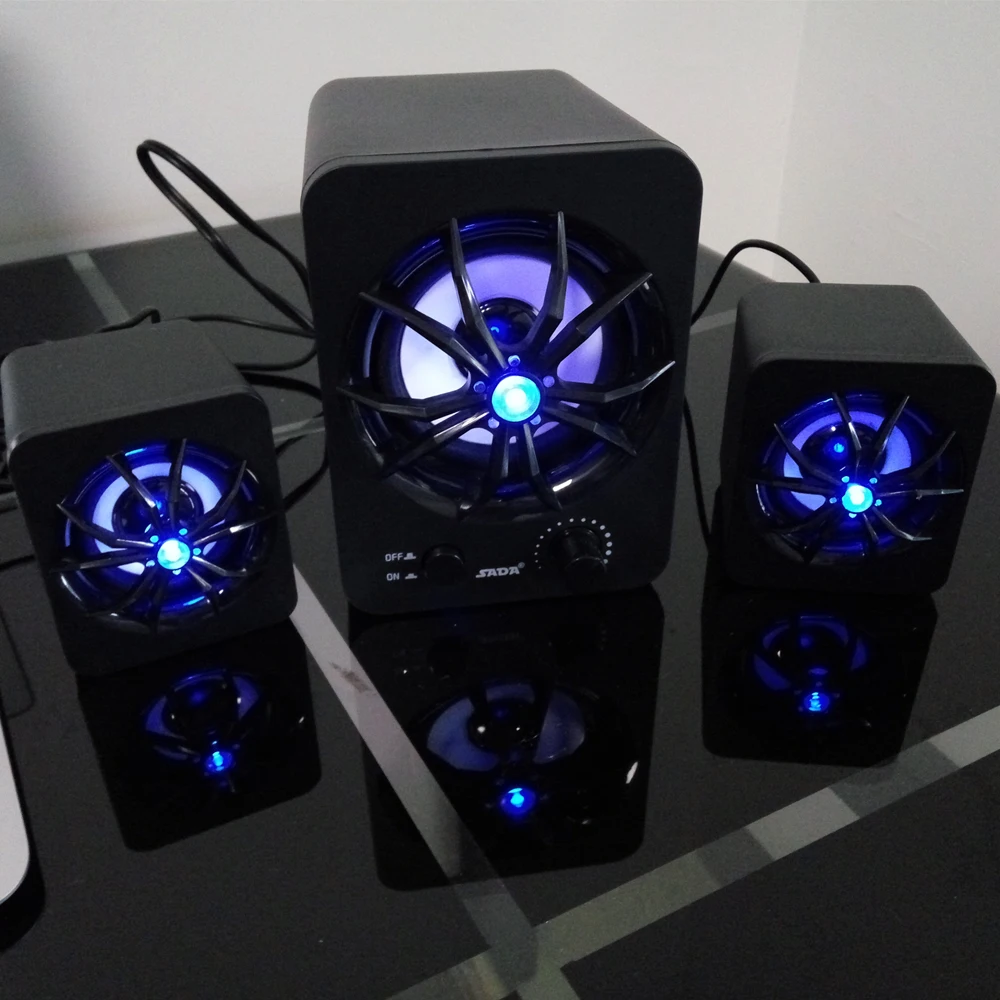 Новейший компьютерный динамик сабвуфер для настольного ноутбука USB 3 5 мм громкий