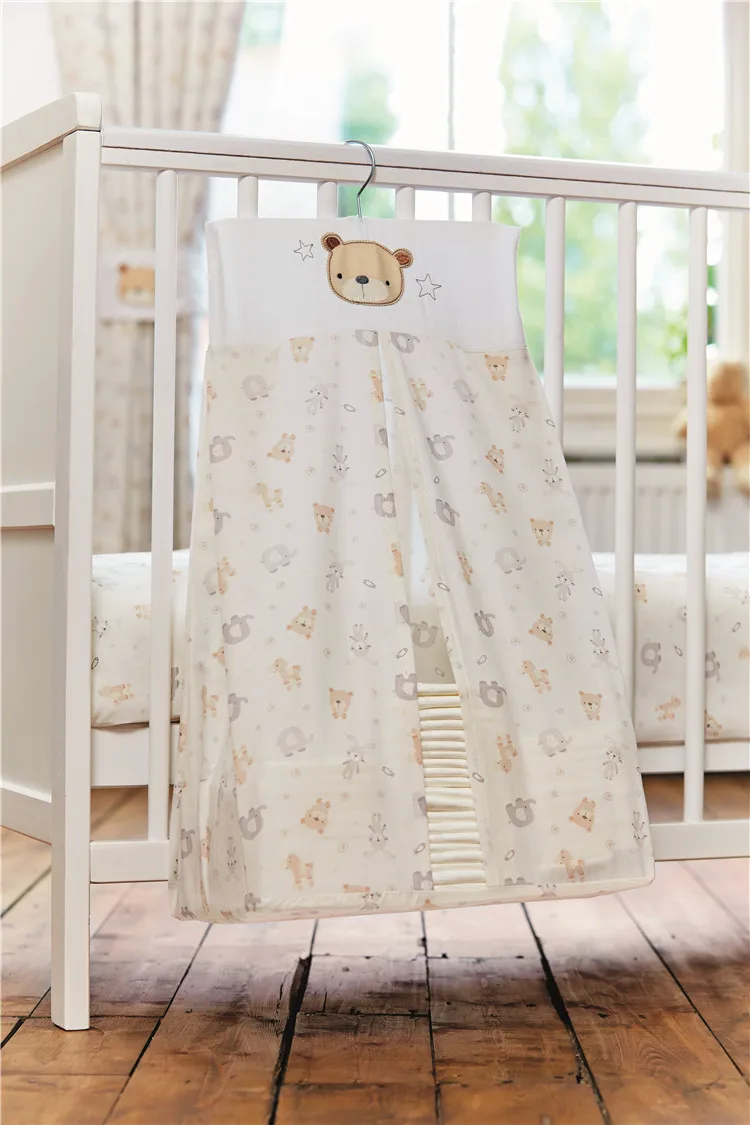 GEX Baby Cot Bed Hanging Storage Bag ,Crib Organizer Toy Diaper Pocket