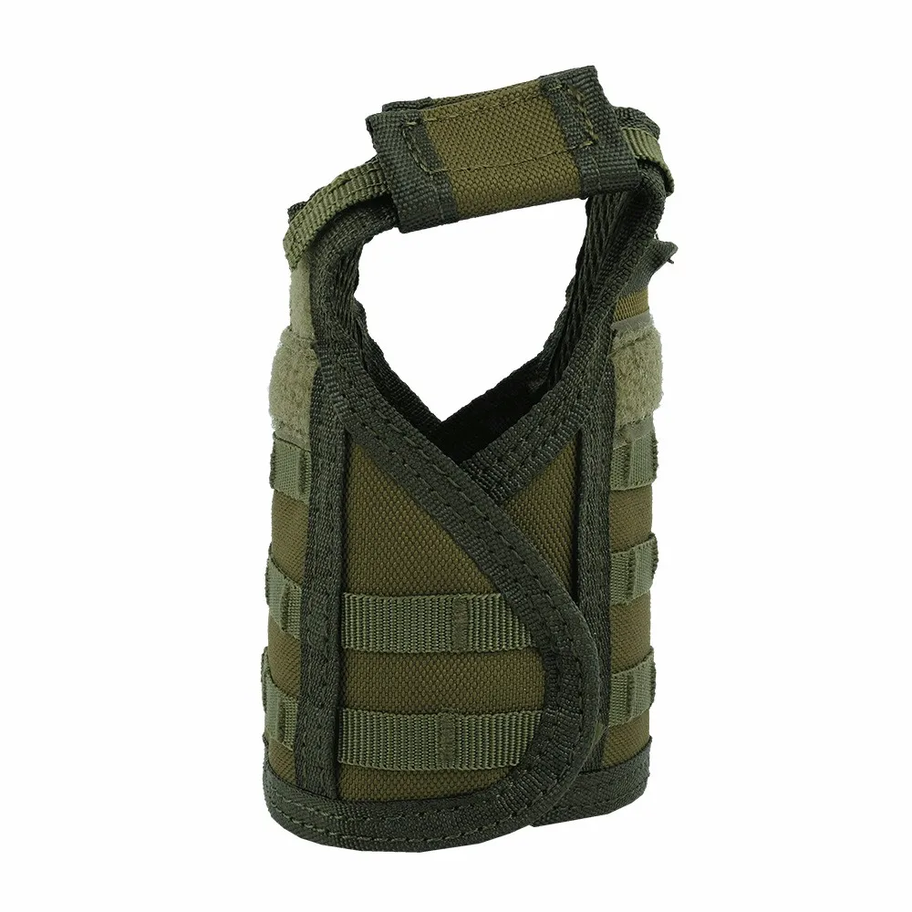 Tactical Mini Hunting Vest Beer Cover Vest Adjustable Molle Shoulder Straps Bottle Vest Water Bottle Carrier for Outdoor Soprts