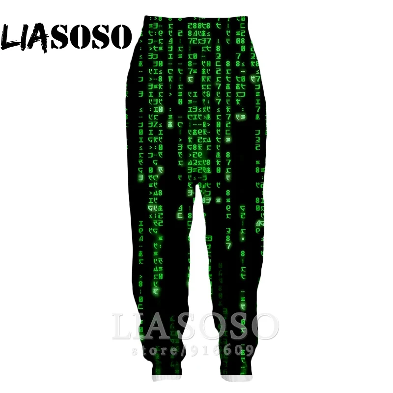 

3d Print Men funny Women Code fashion top full length Sweatpants jogger The Matrix Harajuku Pants anime casual top trousers E801