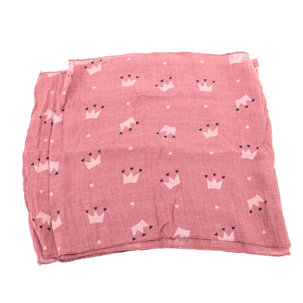 

1 PCS Kids Warm Neck Comfortable Cute Scarves Fashion Cotton Crown Printed Autumn Winter Children Scarf