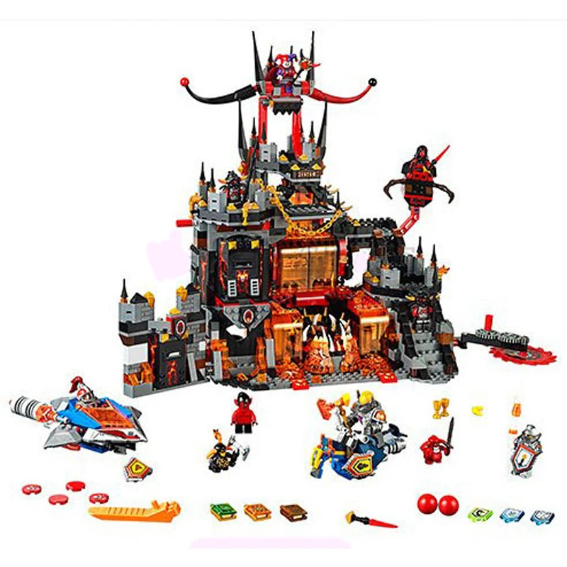 

1237PC Nexo Knights Series Building Blocks Chevaliers Axl Jestros Volcano Lair Combinaison Building Blocks Bricks Toys for Child