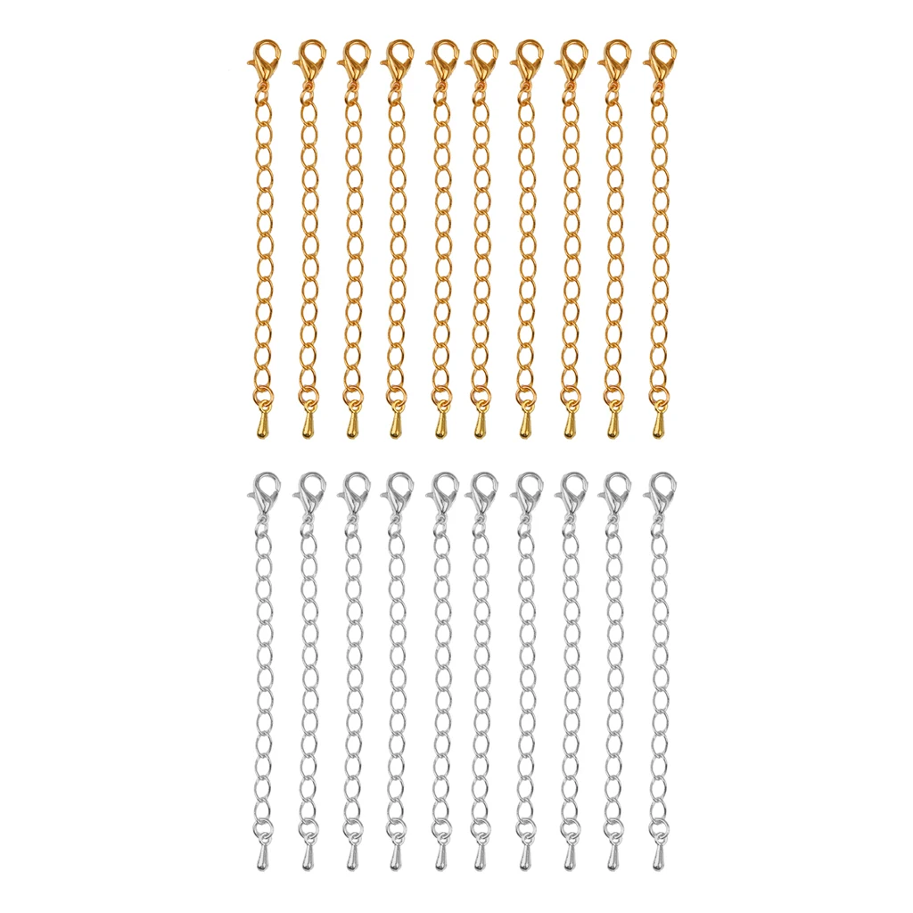 20pcs Bracelet Necklace Chain Extenders Jewelry Findings With Lobster Clasp