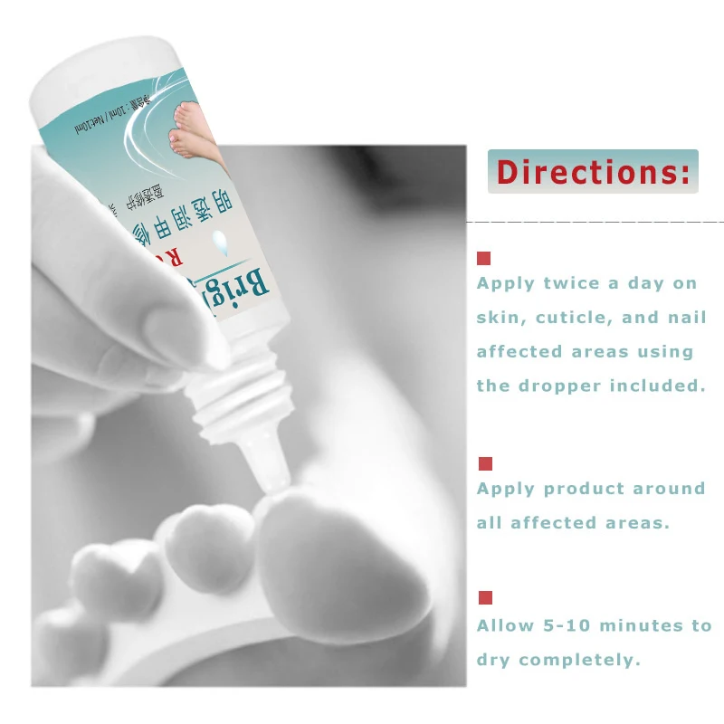 10ml Nail Fungus Treatment Cream Onychomycosis Paronychia Anti Fungal Nail Infection Kills 99.9% Bacteria and Fungus Nail Care