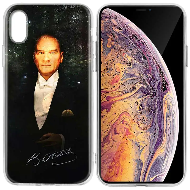 Чехол для iPhone 7 8 6 6s Plus 5 5S SE 5C X XS MAX XR Силиконовые чехлы чехол Турция Mustafa kemale Ataturk - Цвет: 007