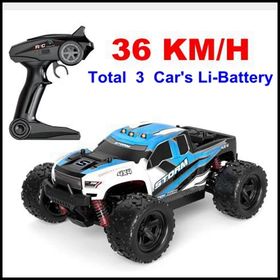 MJD R301 36 км/ч 55 км/ч 1/18 2,4G 4WD Big Foot RC Скорость автомобиль высокой гоночный скоростной автомобиль внедорожник игрушки VS a959-b a959 a979-1-b - Цвет: 36kmh blue R301 3Bty
