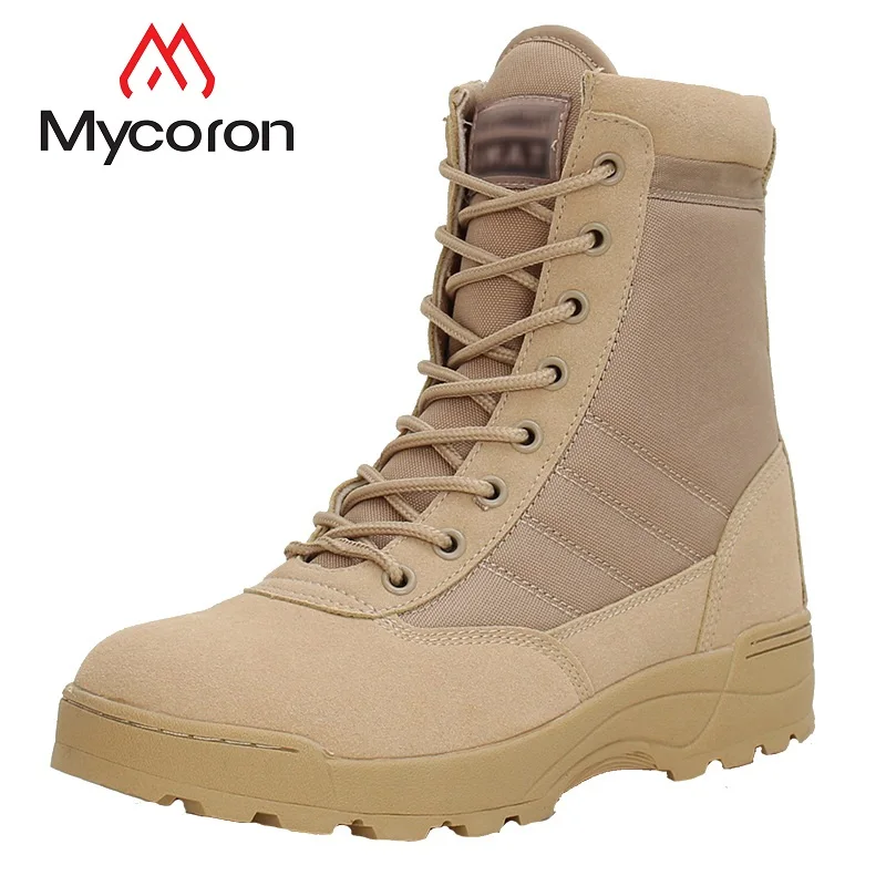 MYCORON 2019 New Fashion Men Shoes Military Boot Combat Mens Chukka Tactical Male Boots Motocycle Coturnos Masculino | Обувь