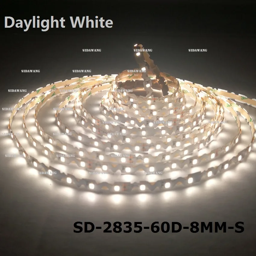 CRI &gt 90 + Ra дневной свет белый 4000K SMD2835 зигзаг Светодиодная лента супер яркая 8 мм в