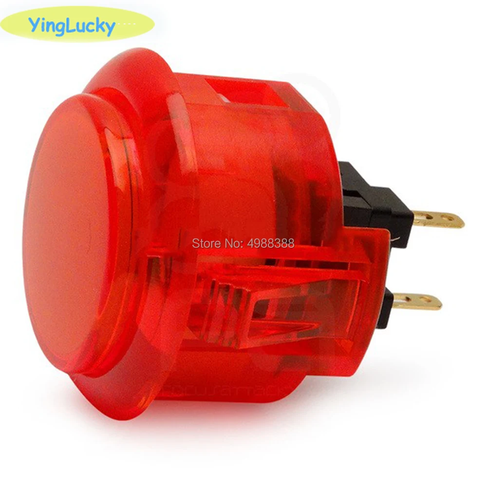 Original sanwa OBSC-30 OBSF-24 Button sanwa joysticks Crystal Transparent Button arcade HORI Button PS4 Button Iron Box