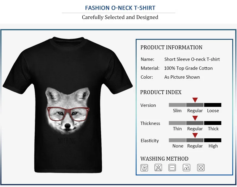 Faddish What does the fox say Short Sleeve T-Shirt Summer/Autumn O Neck 100% Cotton Tops Shirts for Students Tee Shirt Casual What does the fox say