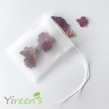 1000 шт 50X60 мм нейлоновый чайный мешочек, более широкие стороны, прозрачные фильтровальные пакеты, ситечко для чая с нитями, красивые подарочные сумки