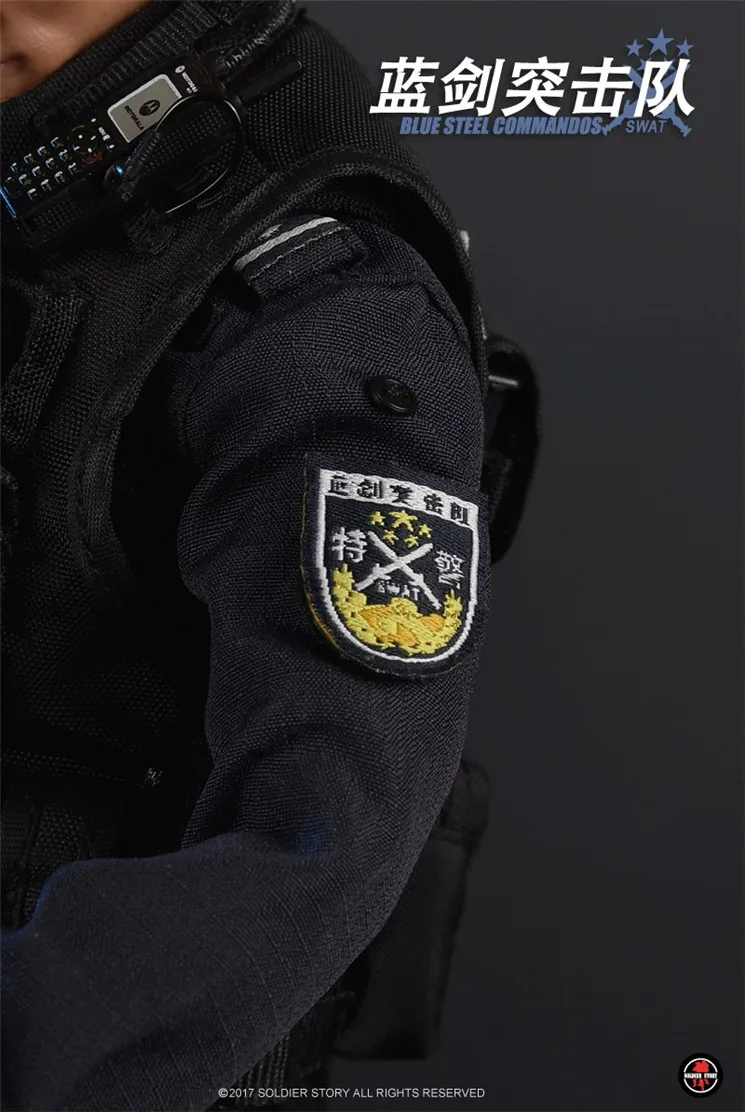 SS099 1/6 синий Сталь коммандос SWAT Коллекция фигурку новая коробка
