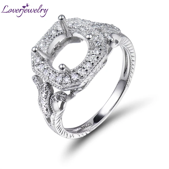 Loverjewelry Luxury Women Platinum Gold Ring Setting Mount 8mm Round Loverjewelry Luxury Women Platinum Gold Ring Setting Mount 8mm Round Cut Wedding Sr00264