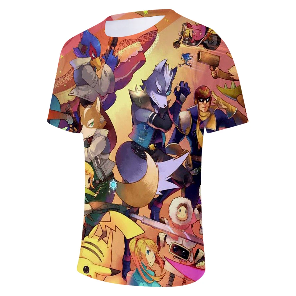 Супер Smash Bros. Повседневная Детская летняя футболка с 3D принтом из таркова, лидер продаж года, футболка с короткими рукавами, большие размеры