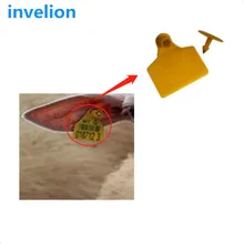 860-960 МГц UHF RFID Кнопка Ушная бирка для животных, таких как свинья/овца/корова электронный ушной знак может быть напечатан