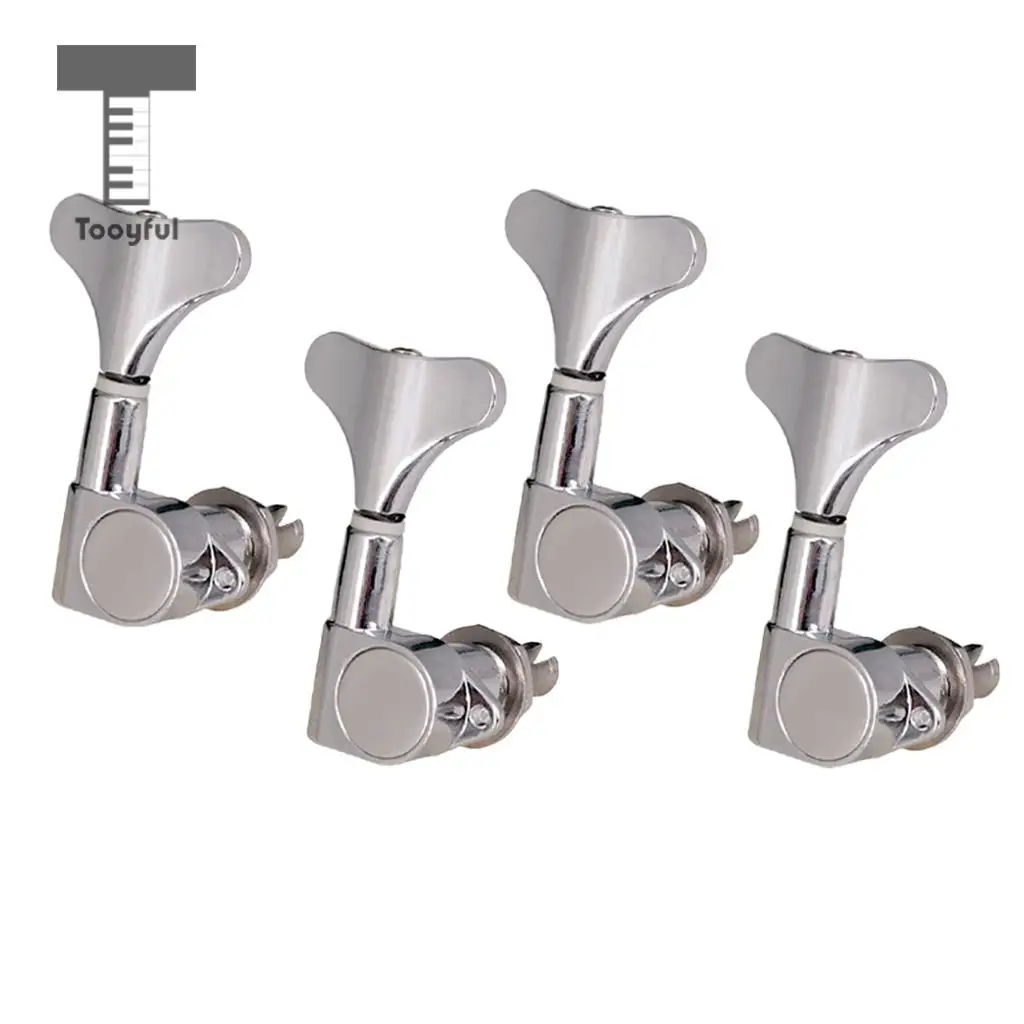 Tooyful Electric Bass String Tuning Peg Tuner Sealed Fish Tail Button for 4/5/6 String Bass