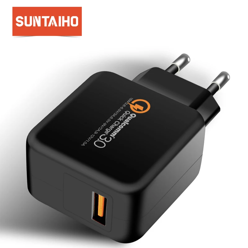 Suntaiho дорожное настенное зарядное устройство адаптер QC 3 0 для iPhone/samsung/XiaomiUSB