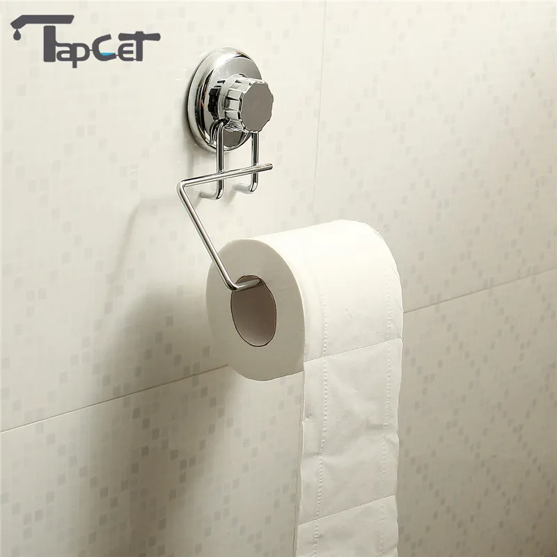 TAPCET poderoso tonto de los titulares de papel copa de succión al vacío de baño percha de papel rollo de papel tejido titular estante de toalla