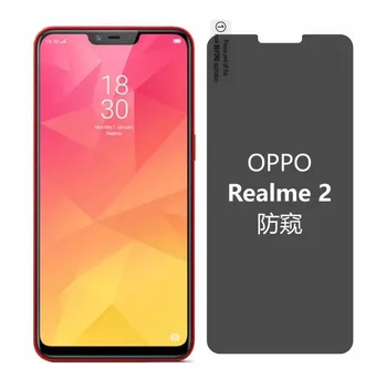 

For Oppo Realme 2 0.3mm 2.5D Anti Glare Privacy Tempered Glass Screen Protector For Oppo F9 F7 F5 R15 R17 9H Tempered Glass Film