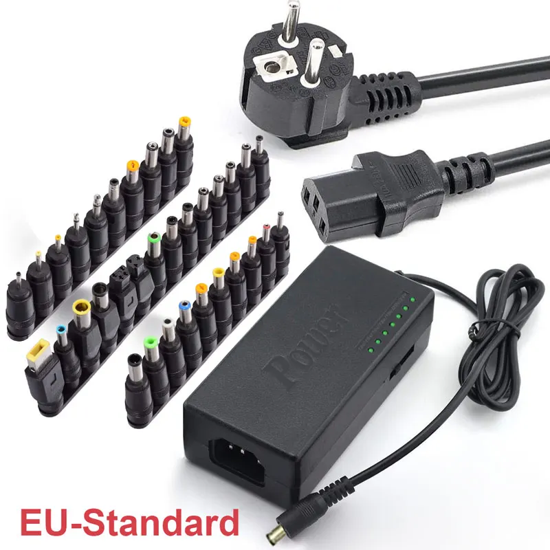 Ingelon 34pcs Universal Power Adapter 96W 12v to 24v Adjustable Portable Charger for Lenovo Dell Toshiba HP Asus Acer Laptops