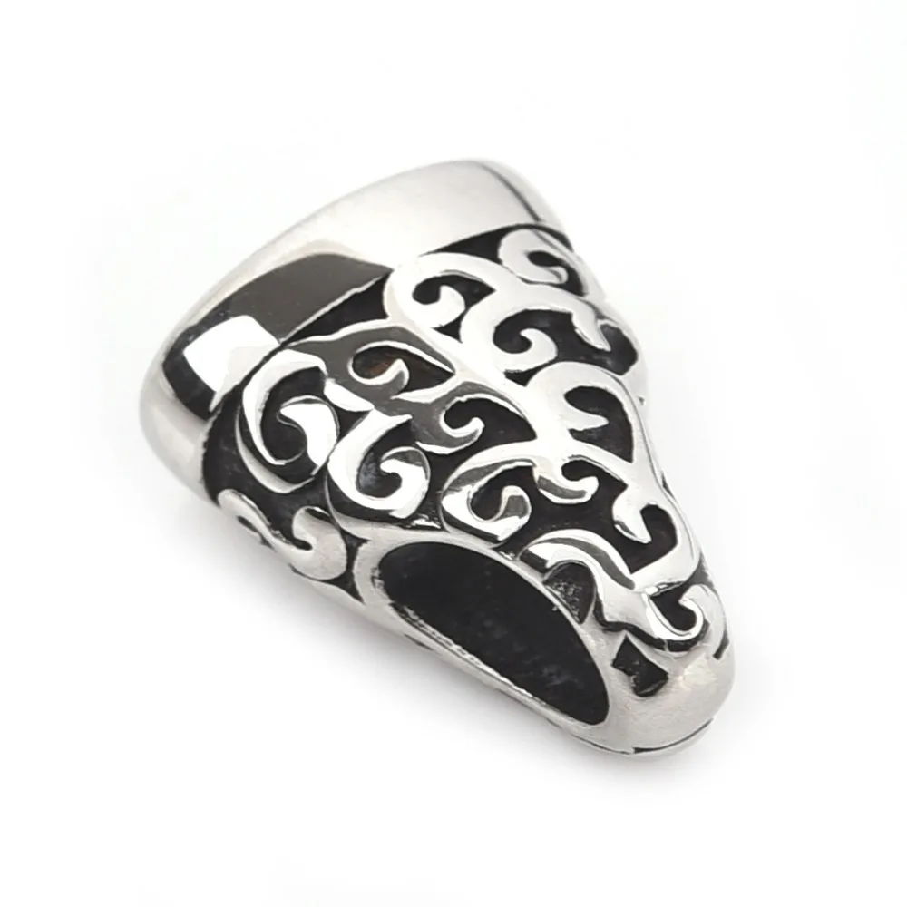 

Stainless Steel Bail Bead Hole 5.5x4mm Metal Hat Beads Blacken for DIY Bracelet Jewelry Making Components Supplies
