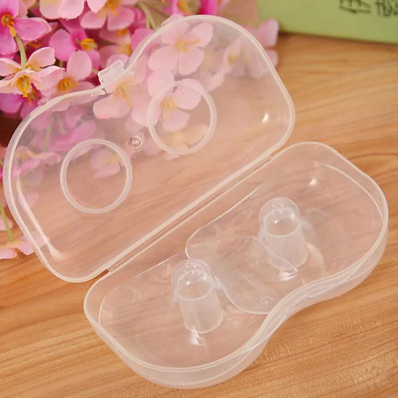 

2Pcs Silicone Nipple Shield Ultra-thin Soft Protector Baby Breast Milk Feeding