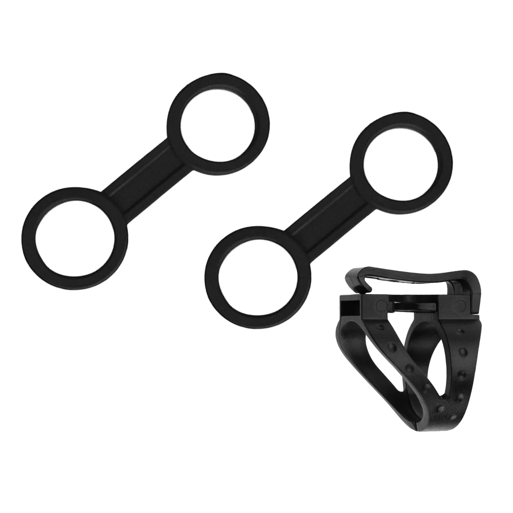 2 Pcs Snorkel Keeper Rubber + 1x Plastic Detachable Clip Retainer for Scuba Diving Snorkel Gear Spare Parts Accessories Kit 