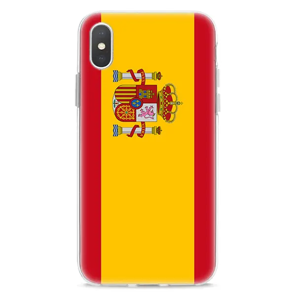 Spanish Spain Flag Phone Cases for Apple iPhone X XR XS MAX Soft TPU
