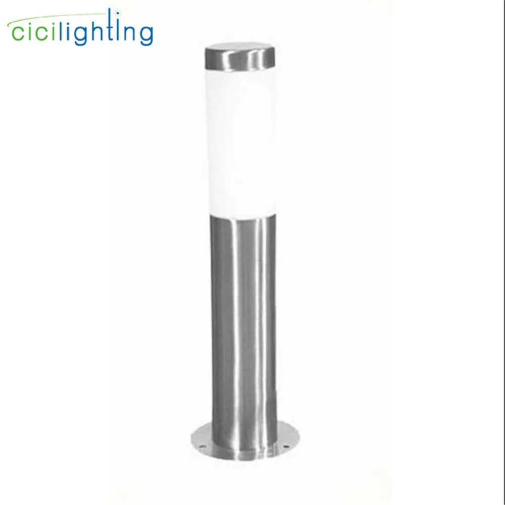

L30cm L45cm Stainless Steel outdoor lawn light, white shade E27 garden pathway lighting,exterior post landscape lamp for yard