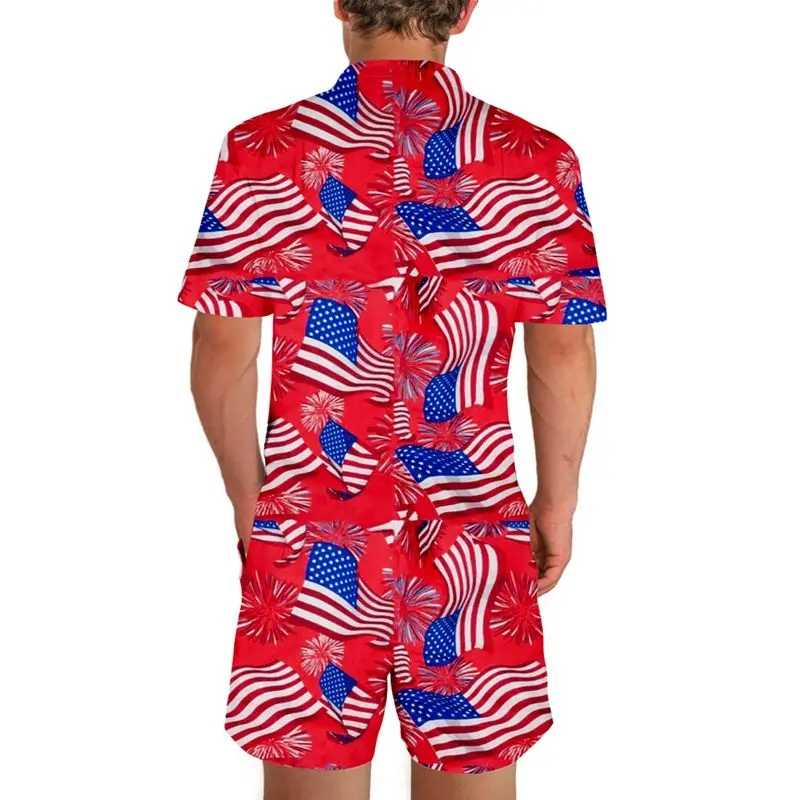 american flag romper for men