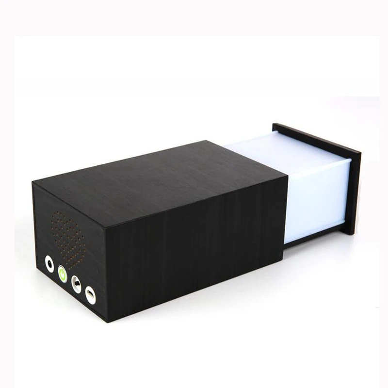 Mini Bluetooth רמקול עם מגע מתג אור נייד אלחוטי לילה מסיבת עץ 3D קולנוע ביתי רמקול רמקול מערכת קול