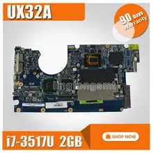 UX32A Laptop Motherboard for ASUS UX32VD rev2.4 2.2 Main board i7-3517u cpu integarted HD Graphics 4000 2GB RAM 100% Tested