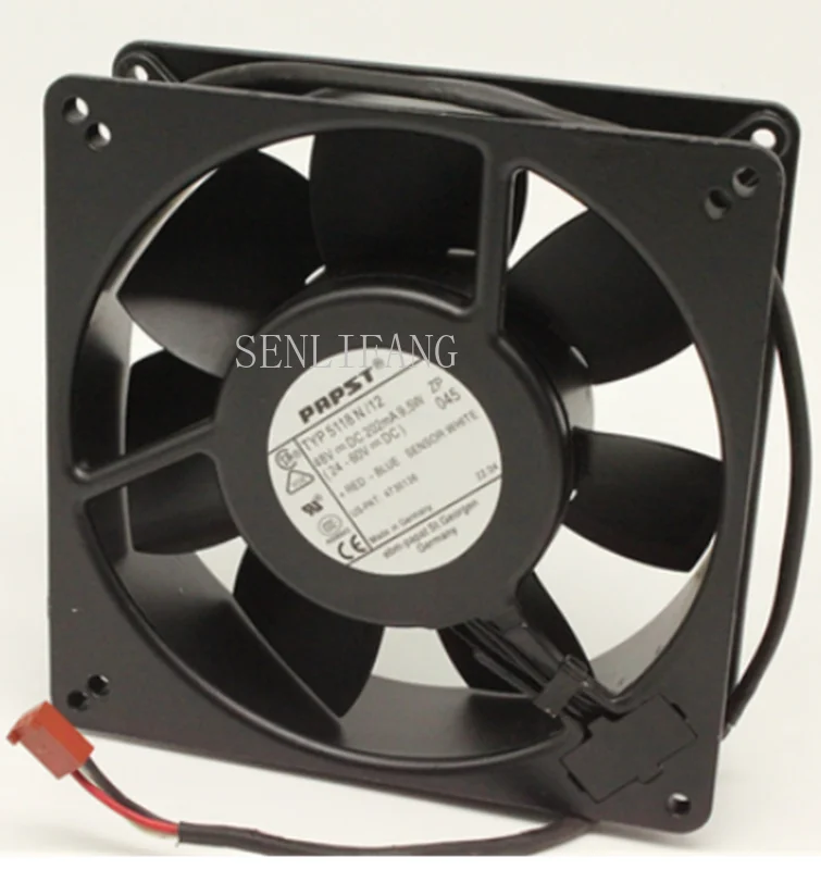 

Free shipping Original TYP5118N/12 Double Ball Bearing Cooling Axial Blower Fan DC 48V 9.5W 202mA 13538 135*135*38mm