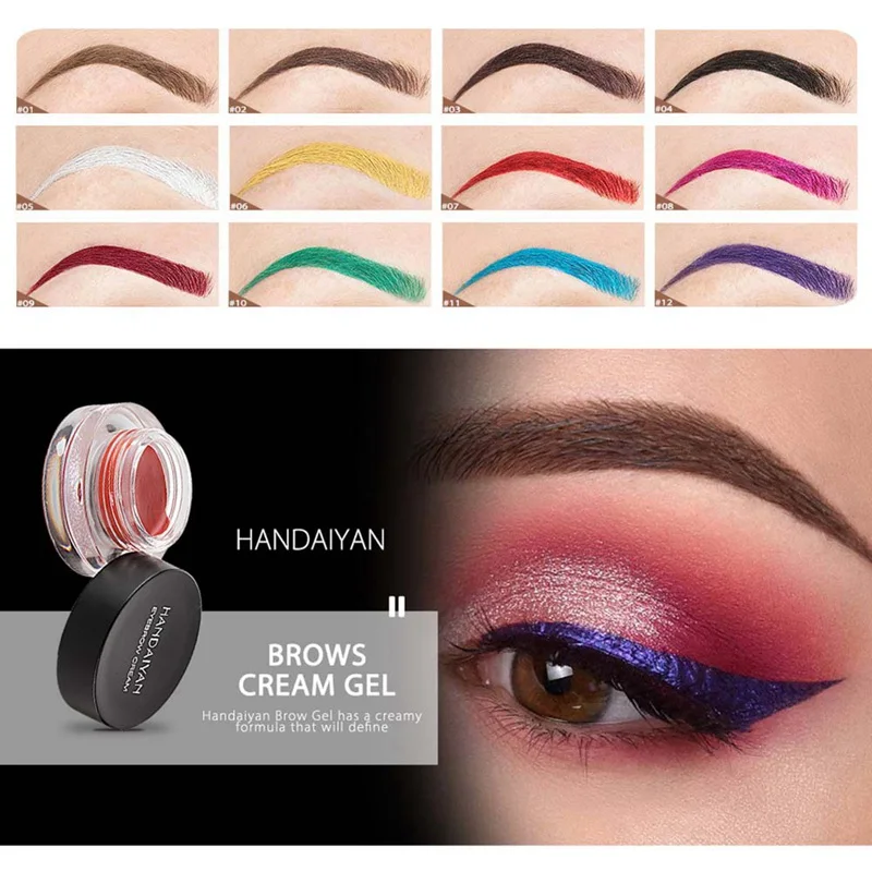

12 Colors Eyebrow Dyeing Cream Eyebrow Makeup Waterproof dye eyebrow cream