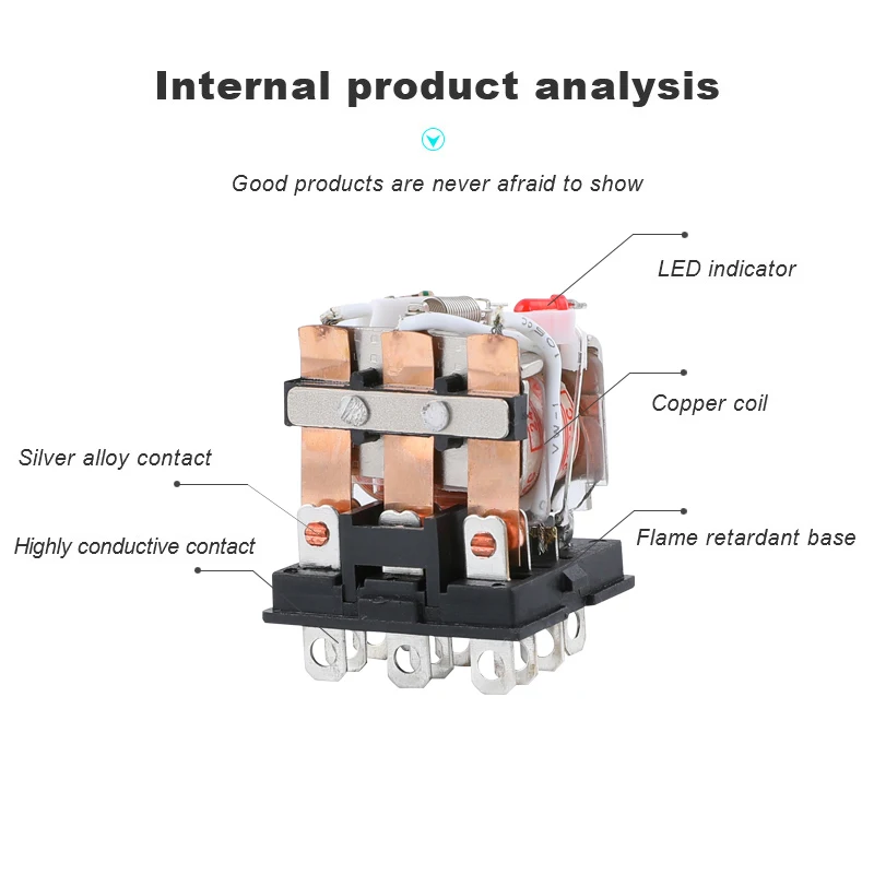 HH63P LY3NJ JQX-13F электромагнитные реле 3PDT реле питания переменного тока 220 В переменного тока 110 В постоянного тока 24 В постоянного тока 12 В 10 А серебряные контакты 11 Pin Светодиодный