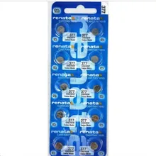 10 x renata bateria de relógio de óxido de prata, bateria 377 sr626sw 626 1.55v % de marca original renata 377 renata 626