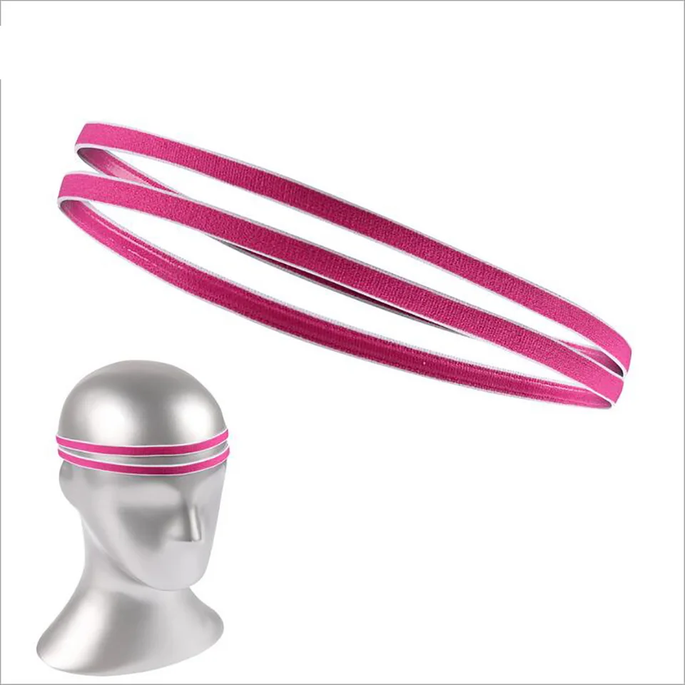 

2019 new red sports headband outdoor riding sports head with elastic suede webbing yoga basketball