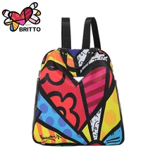 Purchase BRITTO Cartoon Graffiti Backpack Leisure Laptop School Bags Travel Shoulder Bag